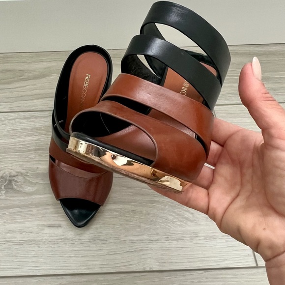 🛍️ Rebecca Minkoff Black/Brown Leather Rae Mules Multiple colors - Picture 9 of 9